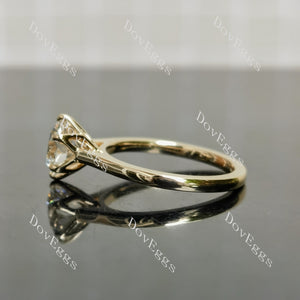Doveggs round solitaire moissanite engagement ring