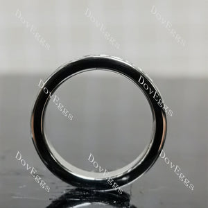 (size 8.5)Doveggs sterling silver Round moissanite wedding band