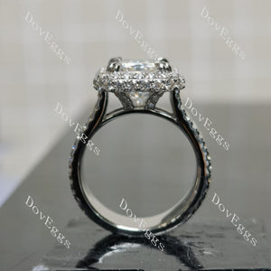 (size 5.75) Doveggs sterling silver 4ct Radiant moissanite engagement ring