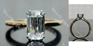 Doveggs cushion solitaire moissanite engagement ring