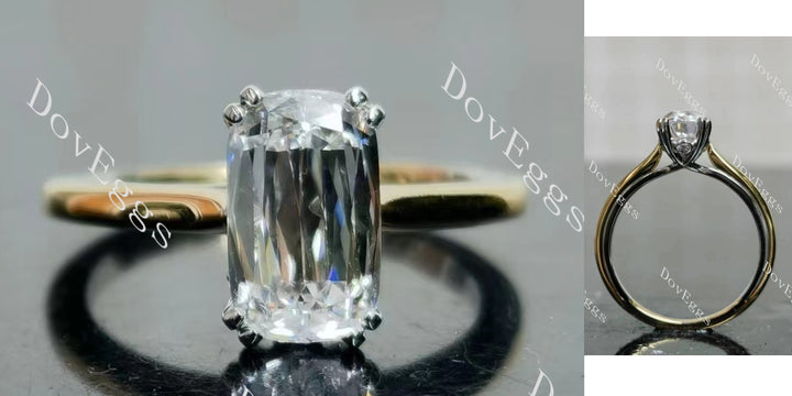 Doveggs Modified Elongated Cushion Solitaire Lab Grown Diamond Engagement Ring