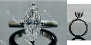 Marquise Modified H&A cut halo pave moissanite 