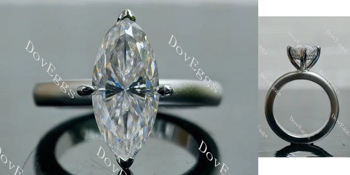 DovEggs hidden halo engagement ring only semi-mount only(Exclusively to DovEggs Stones) - DovEggs-Seattle