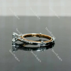 (size 6) Doveggs 18K white gold & rose gold 0.5ct oval lab grown diamond engagement ring