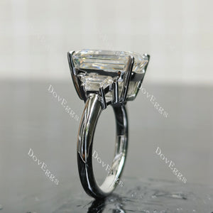 (size 5.5) Doveggs sterling silver 8ct elongated krupp cut moissanite engagement ring