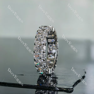 Doveggs Emerald/Radiant full eternity(0.5ct each) moissanite wedding band-5mm band width