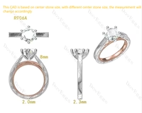 Doveggs vintage solitaire engagement ring semi-mount only(Exclusively to DovEggs stones)