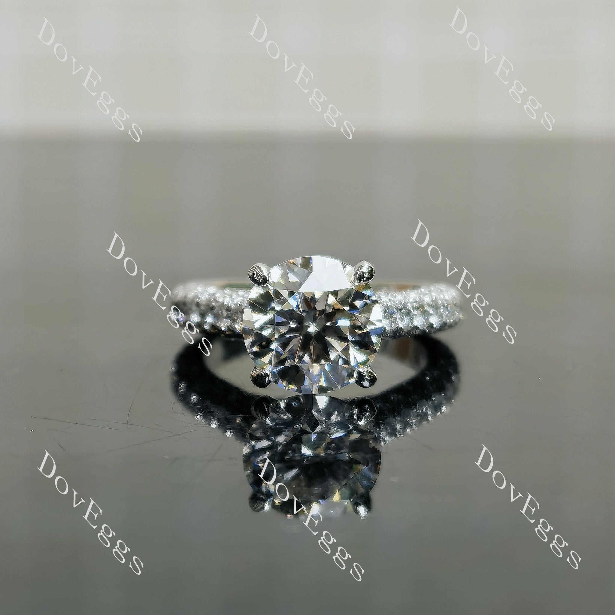 Round Pave 3/4 Enternity Lab Grown Diamond 