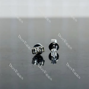 Doveggs pear/oval moissanite/lab grown diamond accnets earrings