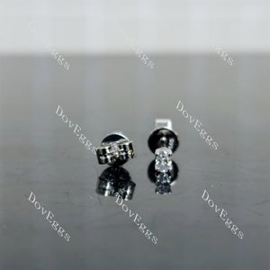 Doveggs pear pave moissanite/lab grown diamond accnets earrings