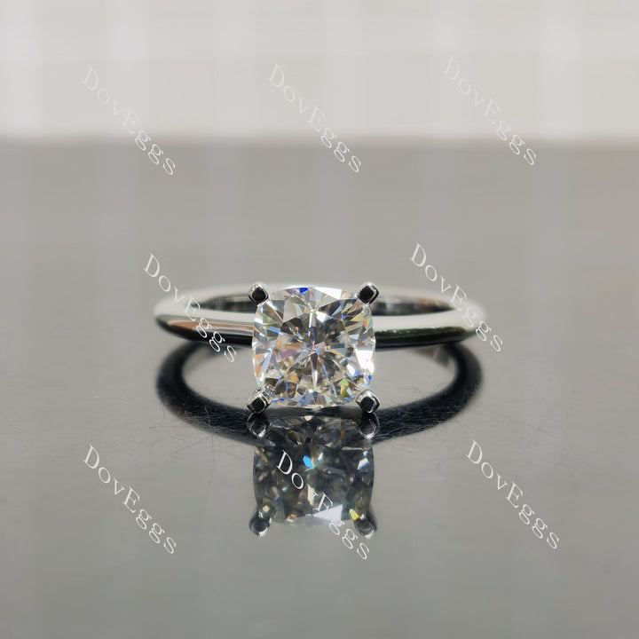(size 8.75) Doveggs sterling silver 2ct cushion moissanite engagement ring