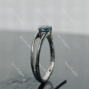 (size 8) Doveggs sterling silver 1ct pear colored moissanite engagement ring