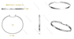 Doveggs marquise round moissanite/lab grown diamond bangle/bracelet
