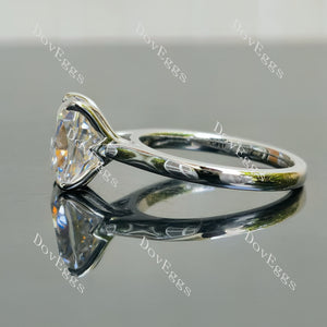 Doveggs Elongated cushion solitaire moissanite engagement ring