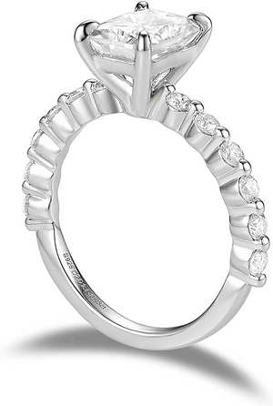 (size 6.75) Doveggs 2ct radiant art deco moissanite engagement ring