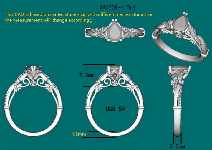 Doveggs vintage pave engagement ring only semi-mount only(Exclusively to DovEggs Stones)