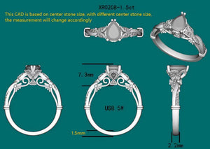 Doveggs vintage pave engagement ring only semi-mount only(Exclusively to DovEggs Stones)