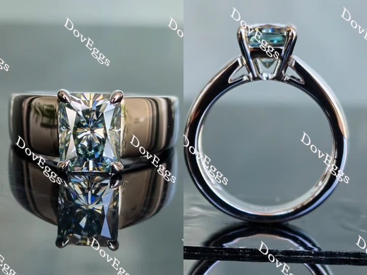 Doveggs wide band engagement ring only semi-mount only(Exclusively to DovEggs Stones)
