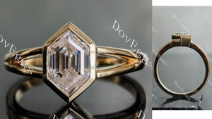bezel moissanite engagement Ring