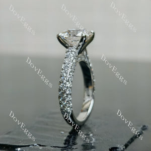 The Gentry Round Pave 3/4 Enternity Lab Grown Diamond Engagement Ring
