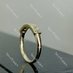 Doveggs seven stones bezel moissanite/lab grown diamond wedding band-2.0mm band width