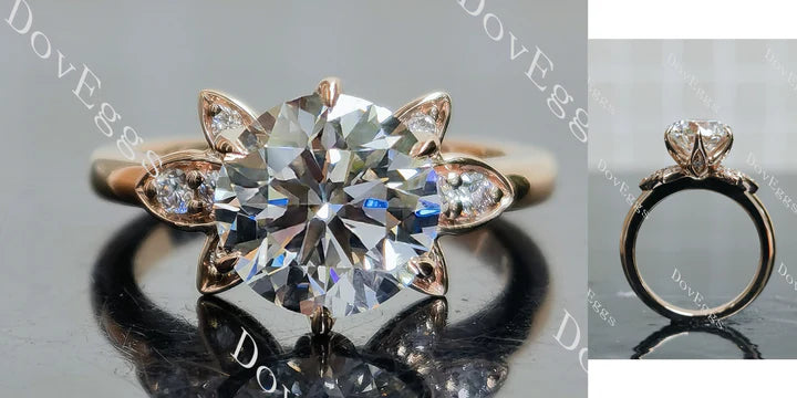 Doveggs floral engagement ring semi-mount only(Exclusively to DovEggs Stones) - DovEggs-Seattle
