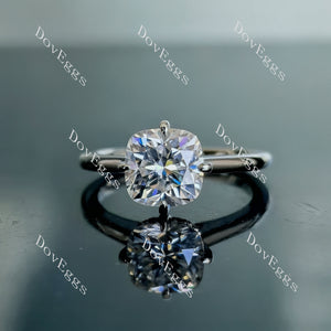 Doveggs cushion art deco moissanite engagement ring