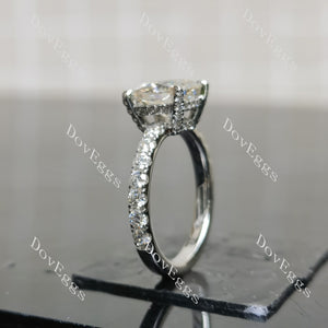 (size 4.75) Doveggs sterling silver 2ct Cushion moissanite engagement ring