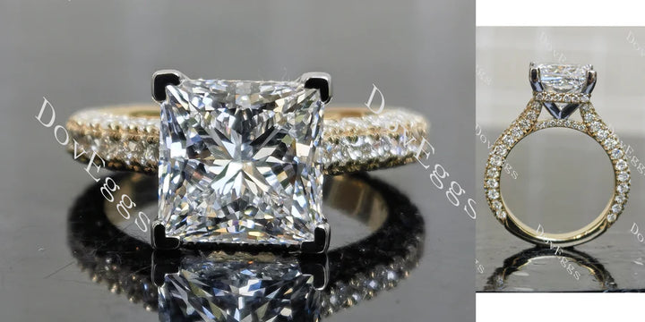 DovEggs pave art deco engagement ring only semi-mount only(Exclusively to DovEggs Stones)