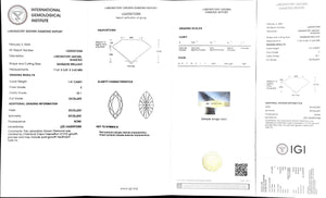 Doveggs 1.41ct Marquise E color VS1 Clarity Excellent cut lab diamond stone(certified)