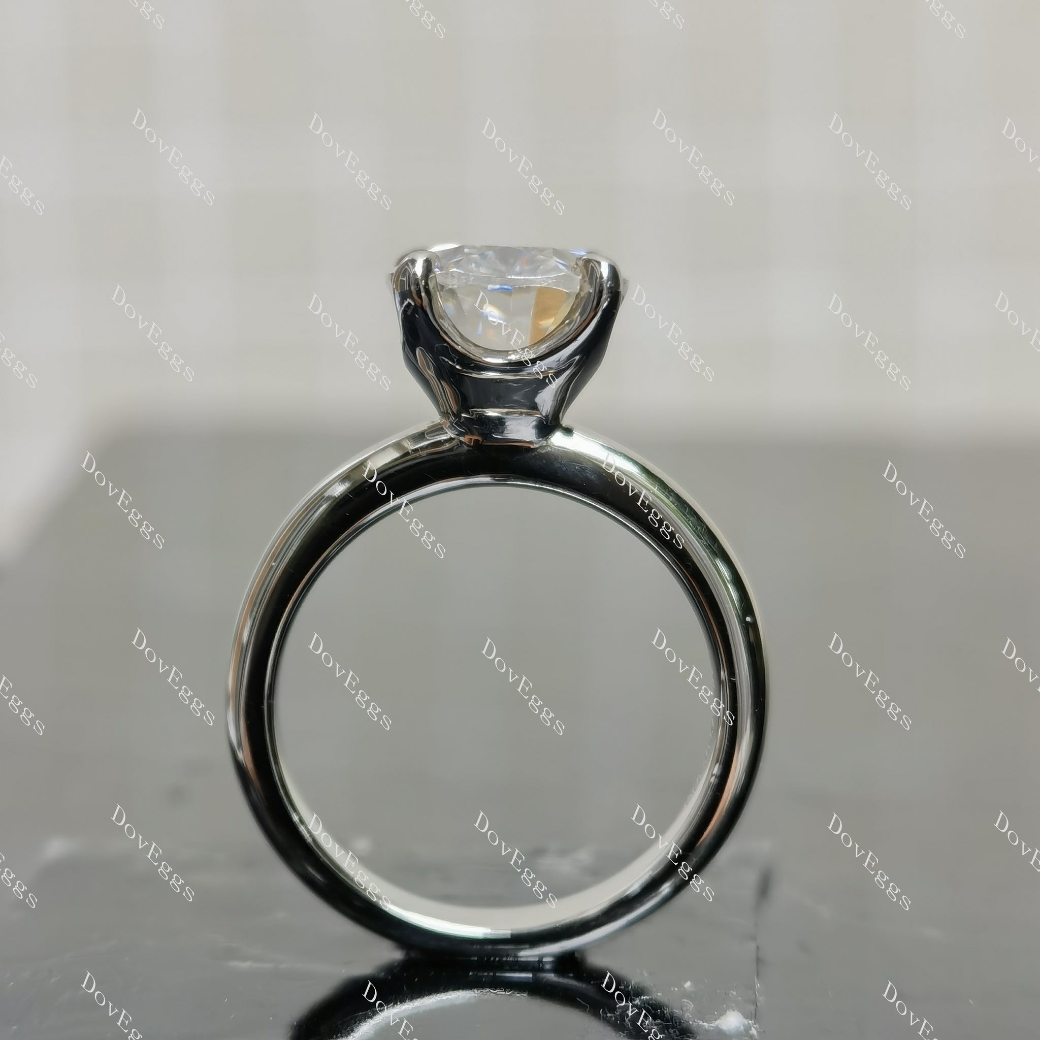 (size 6) Doveggs sterling silver 5ct oval moissanite engagement ring