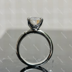 (size 6) Doveggs sterling silver 5ct oval moissanite engagement ring