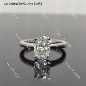 (Size 4.75-7.5) Doveggssterling silver moissanite engagement ring