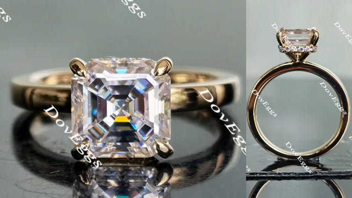 Doveggs hidden halo moissanite engagement ring - DovEggs-Seattle