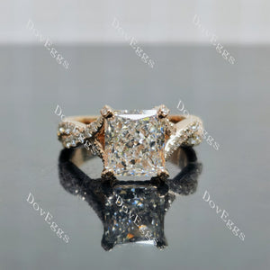 Carissa's Dream Radiant Pave Split Shanks Lab Grown Diamond Engagement Ring