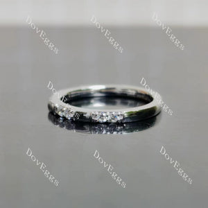 Doveggs round pave moissanite/lab grown diamond wedding band-2.0mm band width