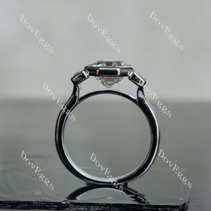 Doveggs 3ct D color Royal Asscher 3.5cttw Moissanite Stones Sterling Silver Ring