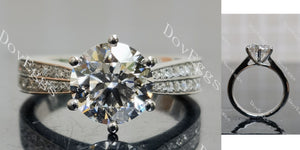 Round Pave Half Enternity Lab Grown Diamond 