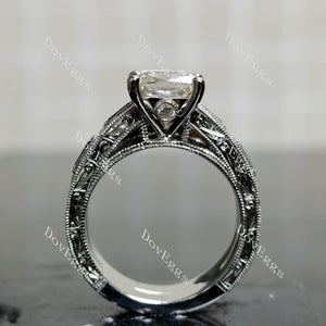 Doveggs princess channel pave moissanite ring (engagement ring only)
