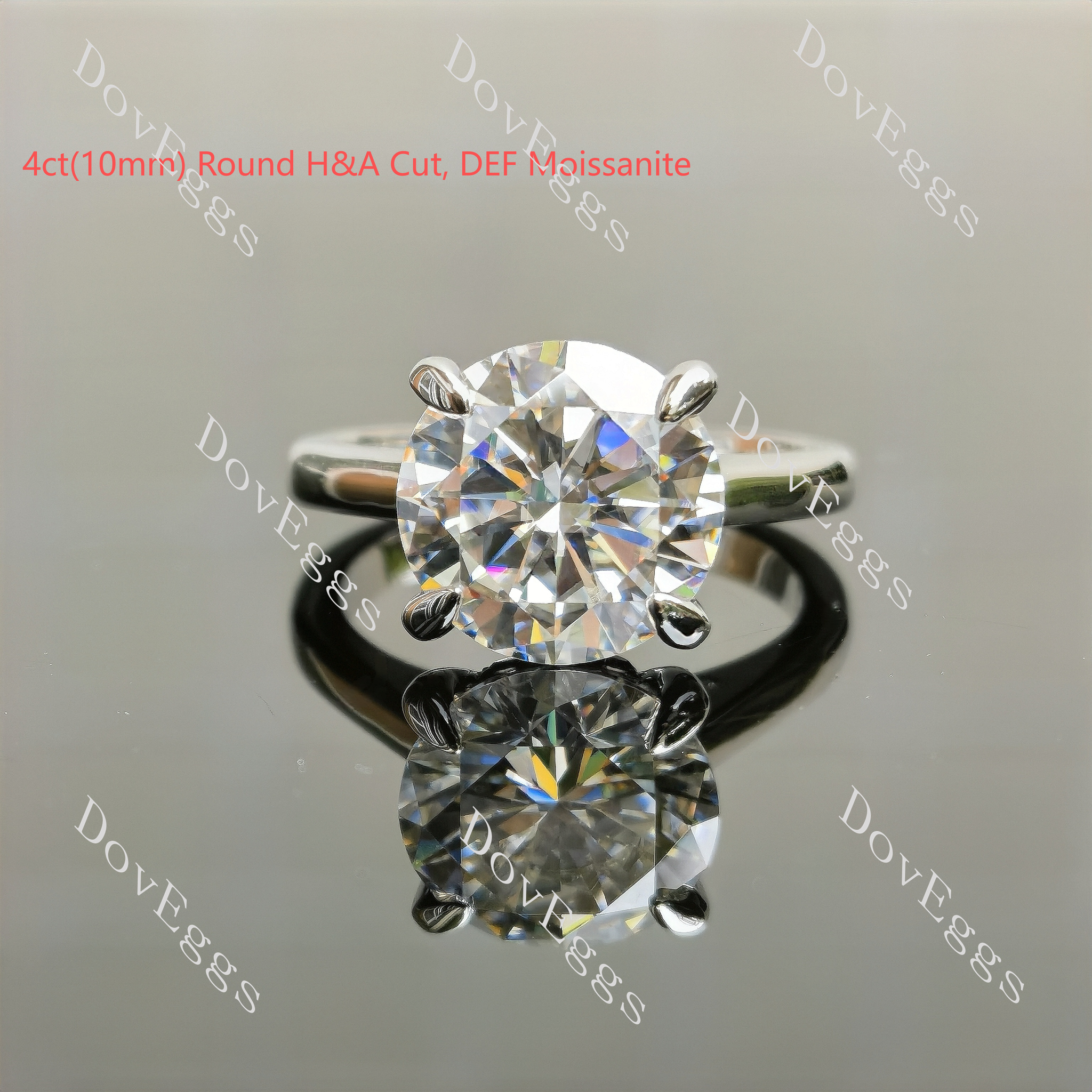 The Divine-Oval hidden halo moissanite engagement ring| DovEggs