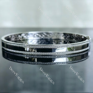 Doveggs round half eternity pave moissanite bangle/moissaite bracelet