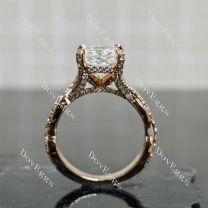 Carissa's Dream Radiant Pave Split Shanks Lab Grown Diamond Engagement Ring