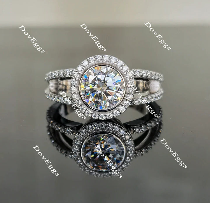 Doveggs halo engagement ring semi-mount only(Exclusively to DovEggs Stones) - DovEggs-Seattle
