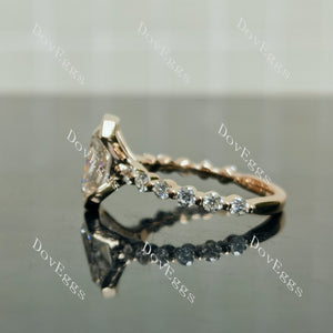 Doveggs Radiant Bezel Lab Grown Diamond Engagement Ring