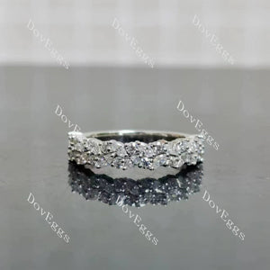 Doveggs marquise pave half enternity moissanite wedding band-2.5mm band width