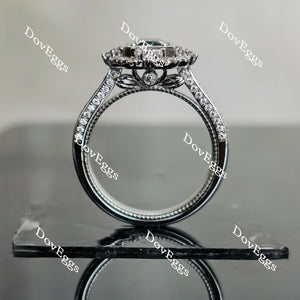 Doveggs half eternity pave engagement ring only semi-mount only(Exclusively to DovEggs Stones)