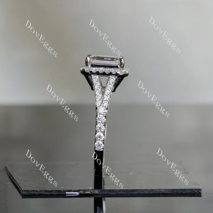 Doveggs split shank pave engagement ring only semi-mount only(Exclusively to DovEggs Stones)