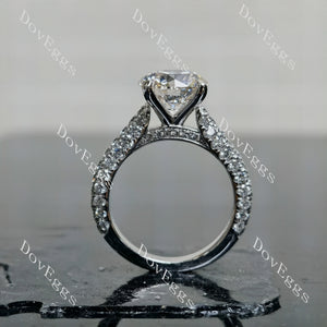 The Gentry Round Pave 3/4 Enternity Lab Grown Diamond Engagement Ring