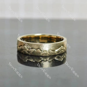 Doveggs mountain carved plain band-5.5mm band width