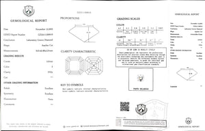 Doveggs 2.014ct asscher F color VVS1 Clarity Excellent cut lab diamond stone(certified)